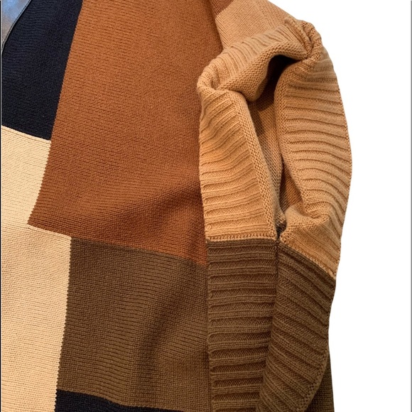 Rafaella Color Block Intarsia Poncho - Picture 5 of 9